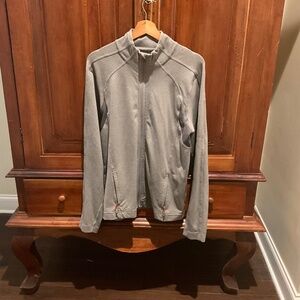 Lululemon Men’s Heather Gray Mockneck Full Zip Jacket, Size L